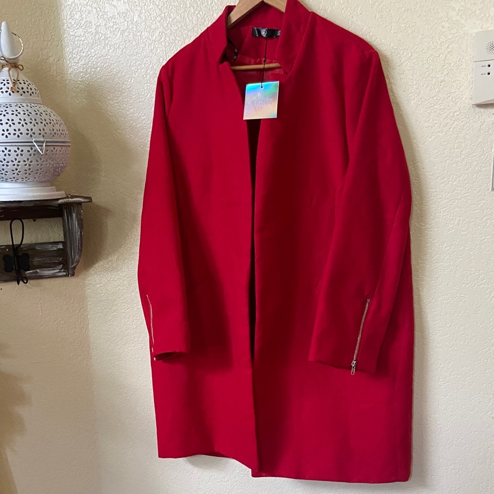 Missguided Bold Red Coat